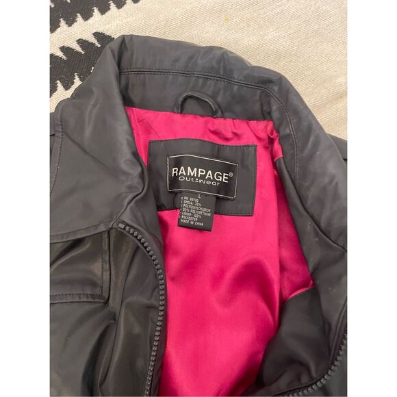 Rampage women’s PU style front zip y2k jacket‎ size large - Picture 4 of 5